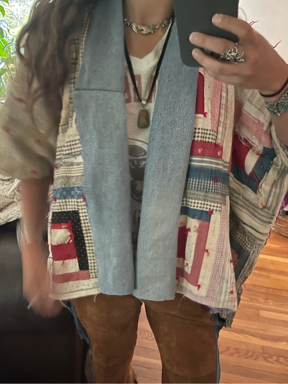 Vintage quilt kimono